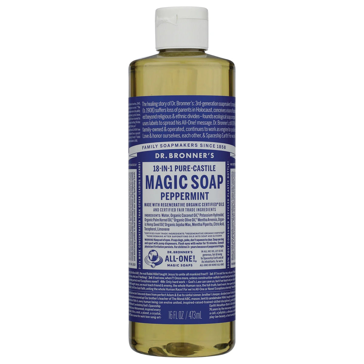18-in-1 Pure-Castile Magic Soap - Peppermint