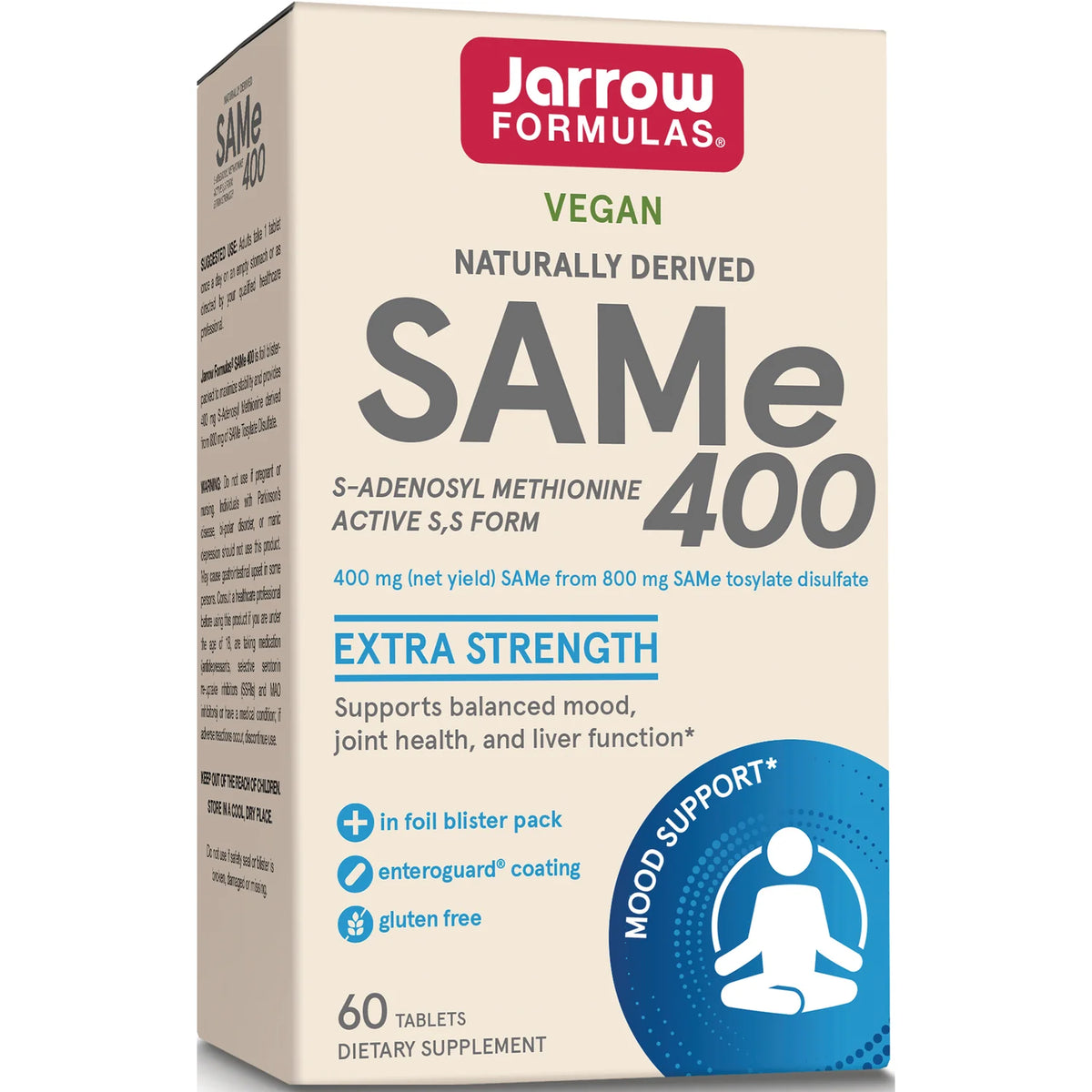 Vegan Naturally Derived SAMe 400 Extra Strength
