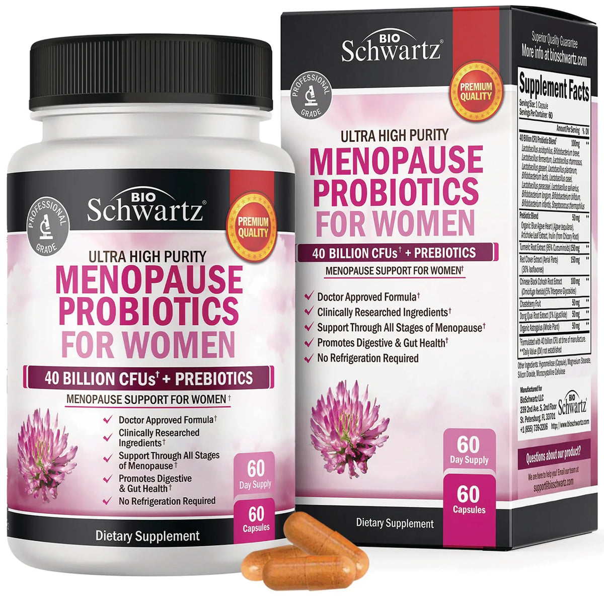 Ultra High Purity Menopause Probiotics For Women